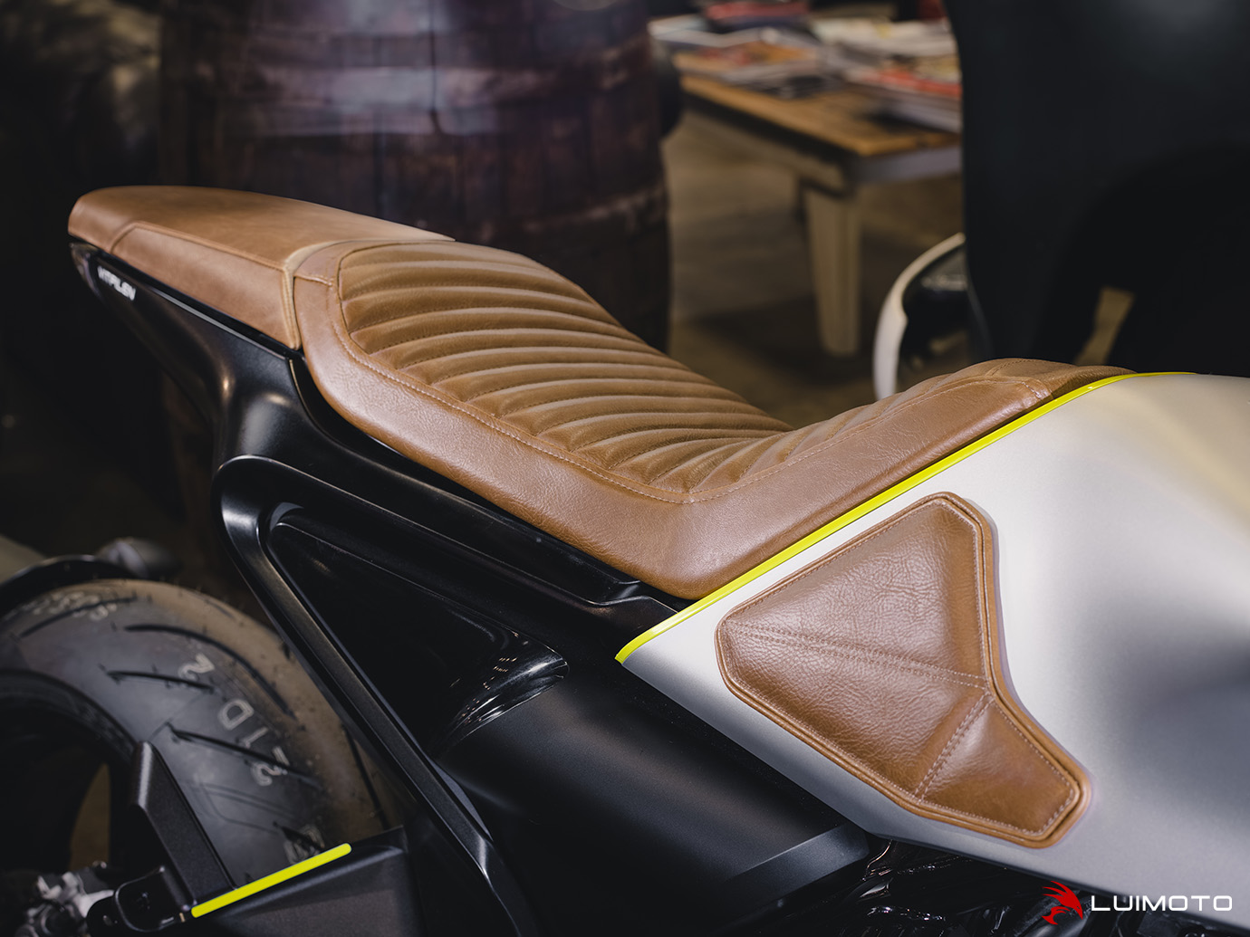 LUIMOTO (Vintage Classic) Passenger Seat Cover for the HUSQVARNA VITPILEN 701